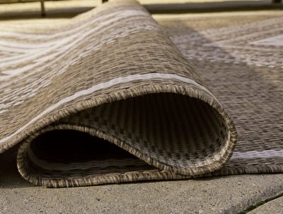 Dunsler 8' x 10' Rug - Dark Brown Indoor/Outdoor Rug modern furniture Contempo Furniture