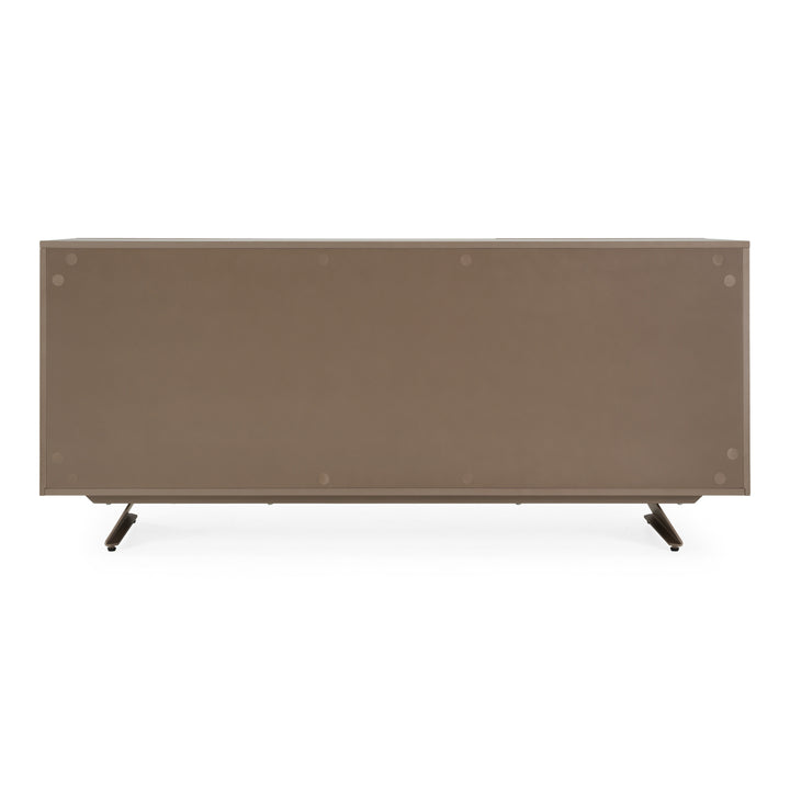 Dunster - Contemporary Beige Ceramic + Metallic Grey Buffet