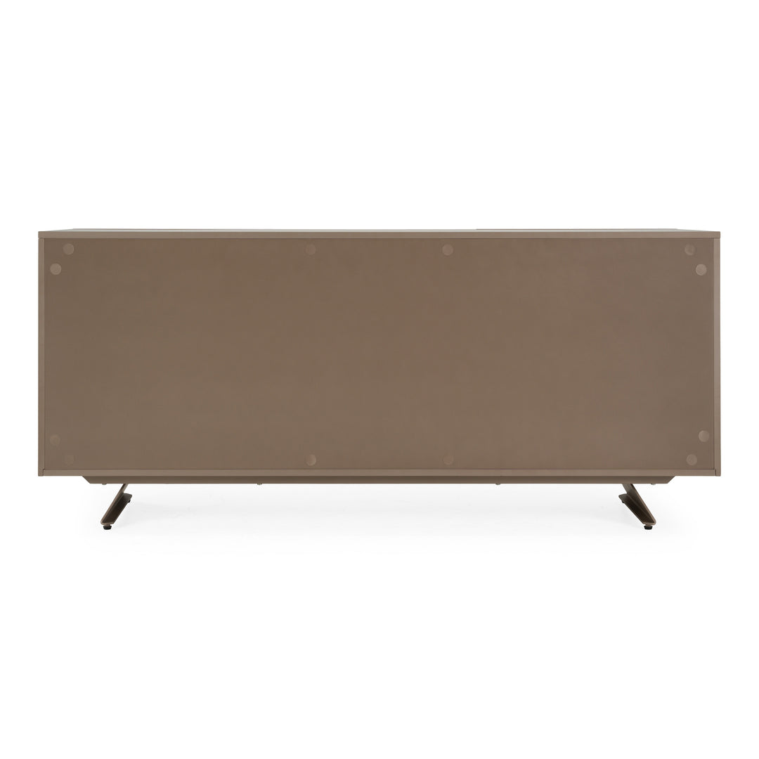 Dunster - Contemporary Beige Ceramic + Metallic Grey Buffet