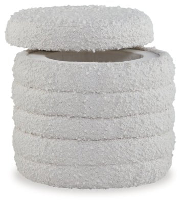 Duntler Storage Ottoman - Pearl Silver Storage Ottoman modern furniture Contempo Furniture