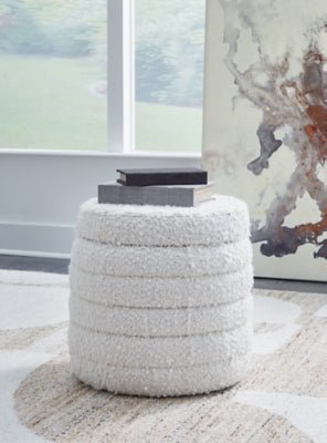 Duntler Storage Ottoman - Pearl Silver Storage Ottoman modern furniture Contempo Furniture