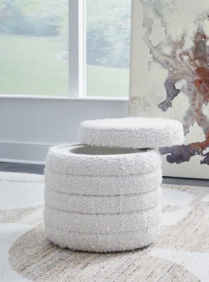 Duntler Storage Ottoman - Pearl Silver Storage Ottoman modern furniture Contempo Furniture