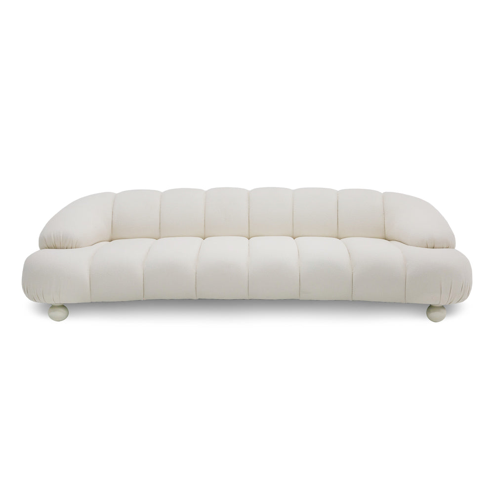 Duran - Contemporary White Fabric 4-Seater Sofa