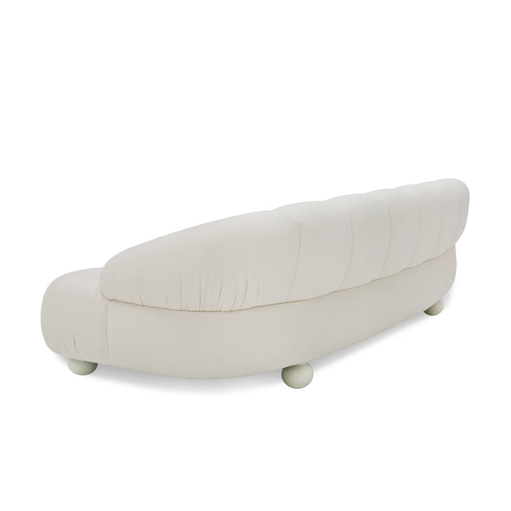 Duran - Contemporary White Fabric 4-Seater Sofa