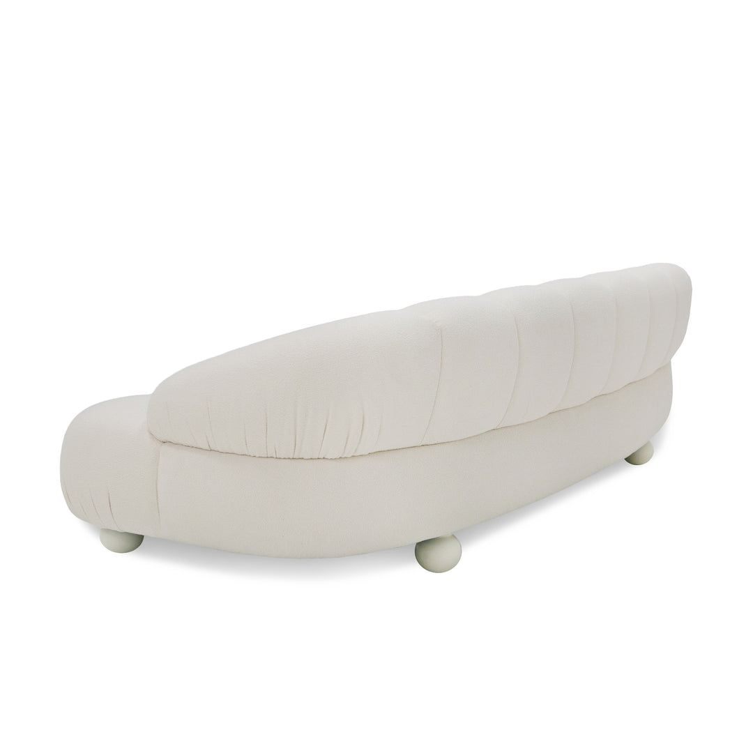 Duran - Contemporary White Fabric 4-Seater Sofa