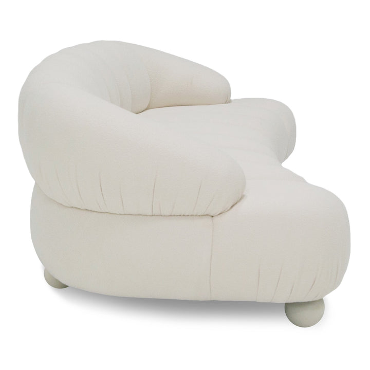 Duran - Contemporary White Fabric 4-Seater Sofa