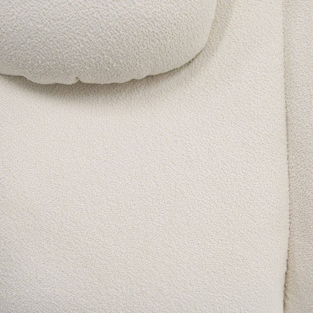 Duran - Contemporary White Fabric 4-Seater Sofa