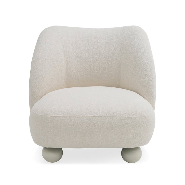 Duran - Contemporary White Fabric Accent Chair