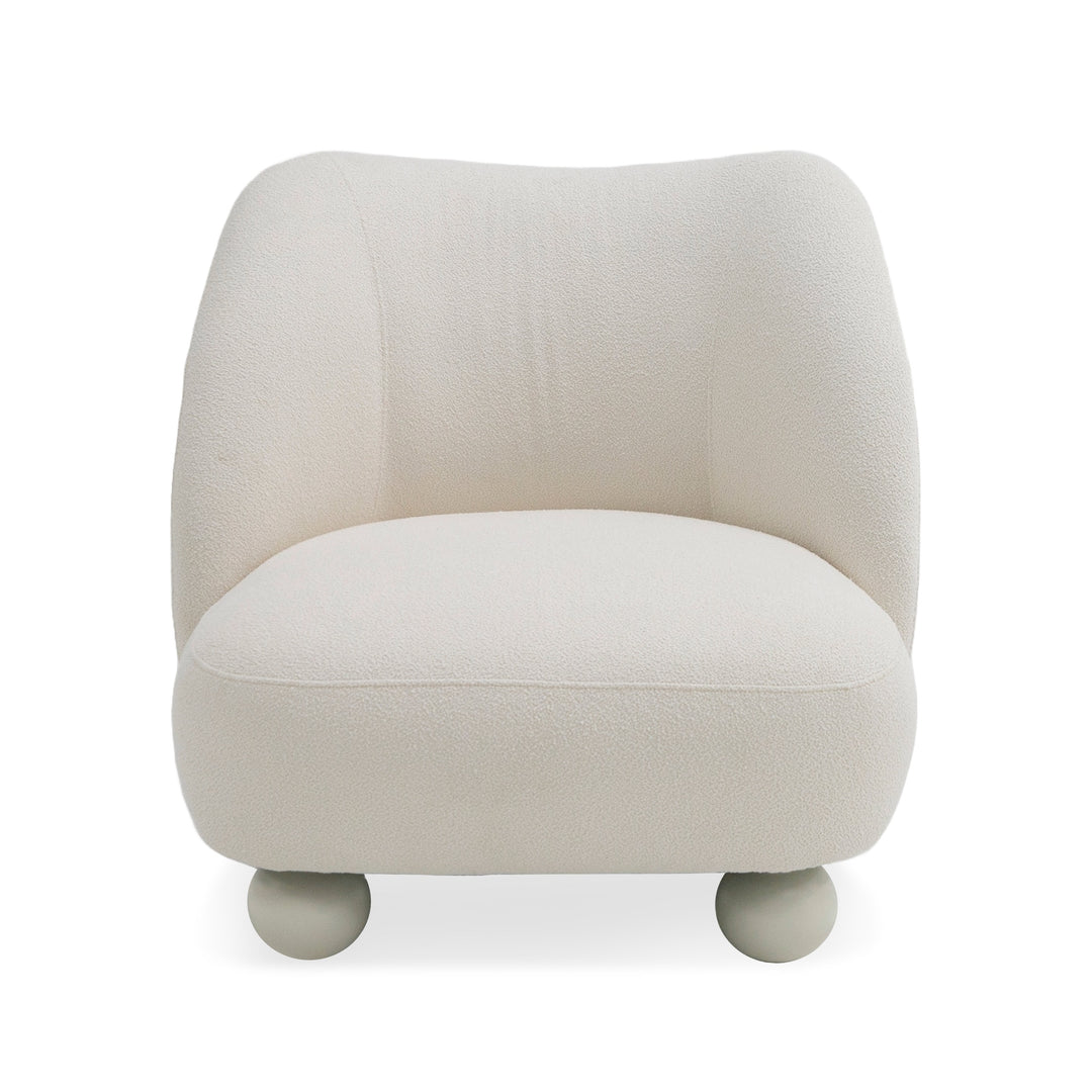 Duran - Contemporary White Fabric Accent Chair
