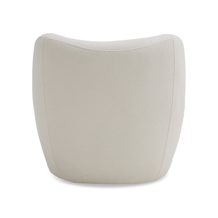 Duran - Contemporary White Fabric Accent Chair