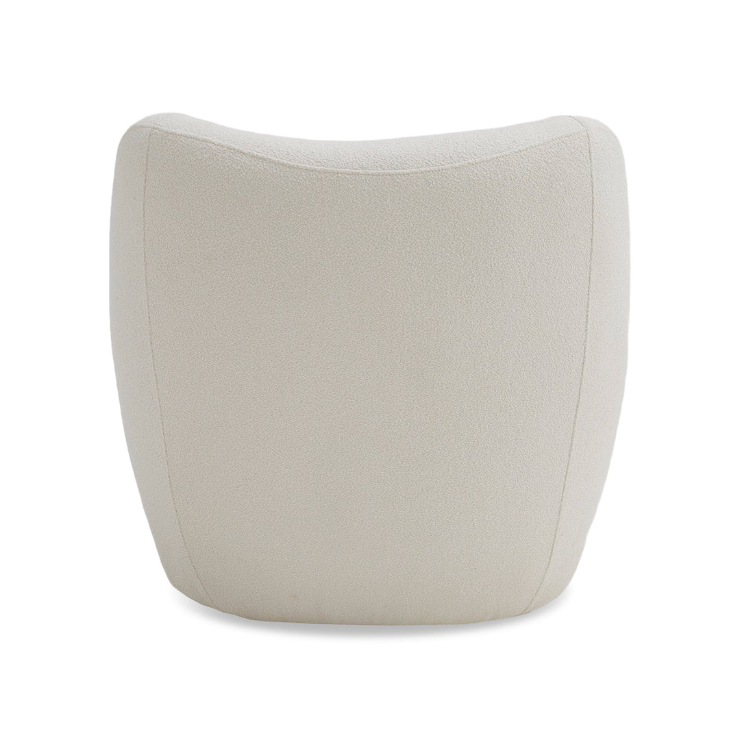 Duran - Contemporary White Fabric Accent Chair