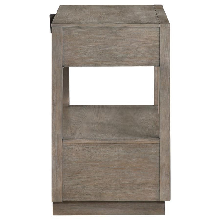 Durango - 2 - Drawer Nightstand Bedside Table - Washed Oak Accent Nightstand modern furniture Contempo Furniture