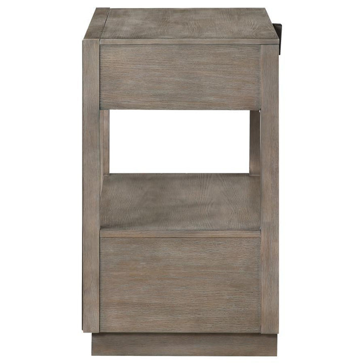 Durango - 2 - Drawer Nightstand Bedside Table - Washed Oak Accent Nightstand modern furniture Contempo Furniture