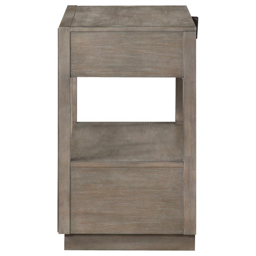 Durango - 2 - Drawer Nightstand Bedside Table - Washed Oak Accent Nightstand modern furniture Contempo Furniture
