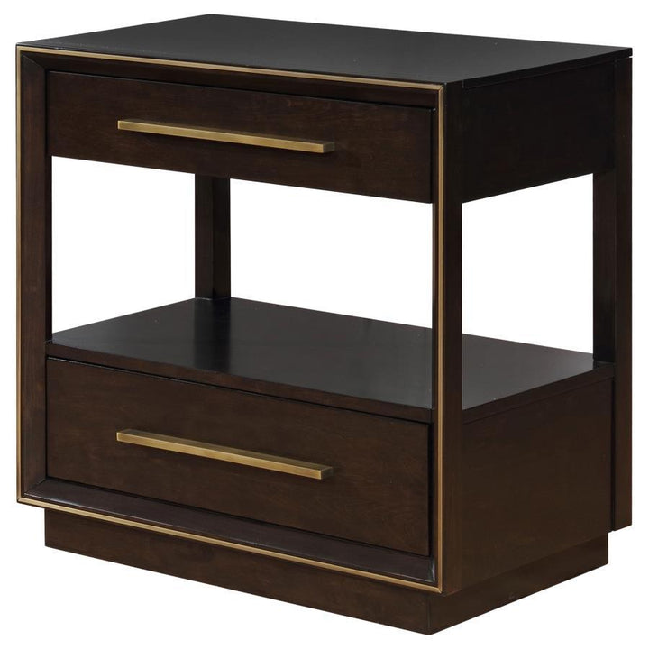 Durango - 2 - Drawer Nightstand - Smoked Peppercorn Accent Nightstand modern furniture Contempo Furniture