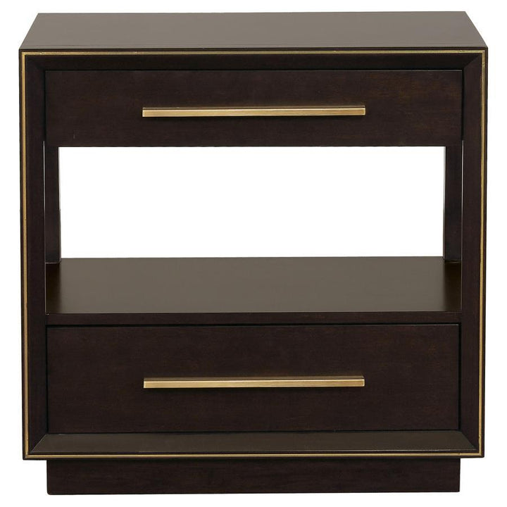 Durango - 2 - Drawer Nightstand - Smoked Peppercorn Accent Nightstand modern furniture Contempo Furniture