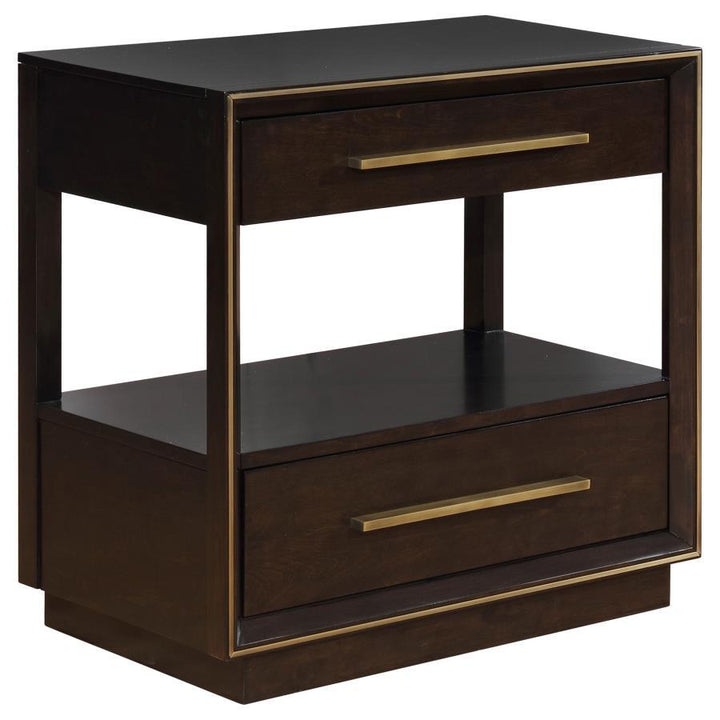 Durango - 2 - Drawer Nightstand - Smoked Peppercorn Accent Nightstand modern furniture Contempo Furniture