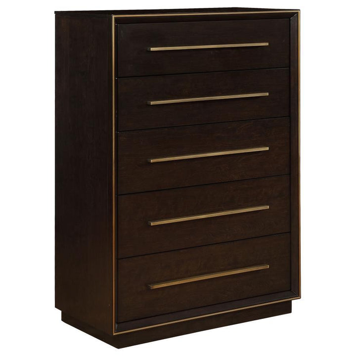 Durango - 5 - Drawer Bedroom Chest - Smoked Peppercorn Accent Chest modern furniture Contempo Furniture