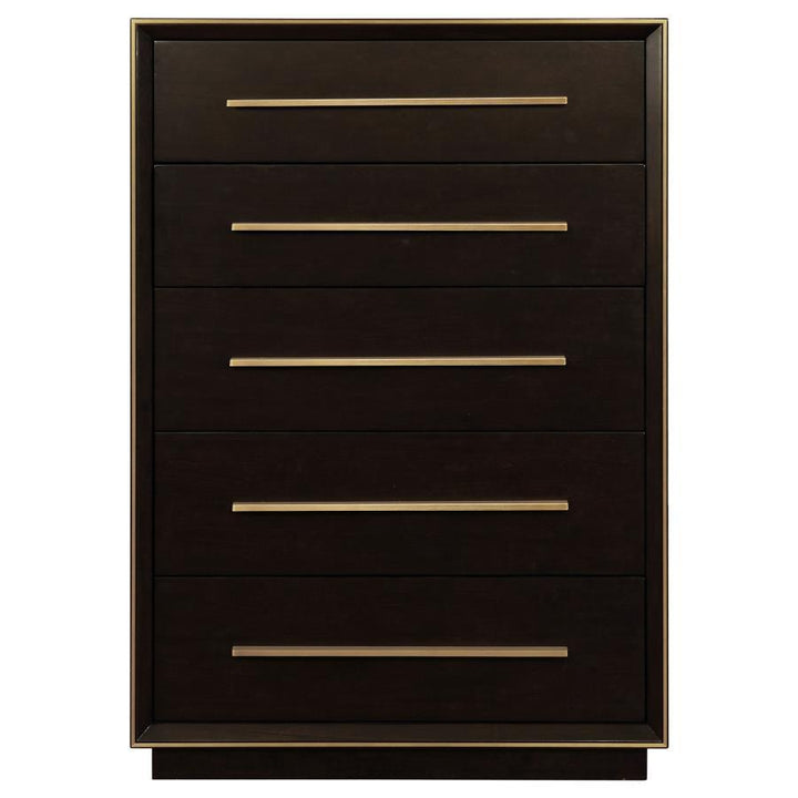 Durango - 5 - Drawer Bedroom Chest - Smoked Peppercorn Accent Chest modern furniture Contempo Furniture