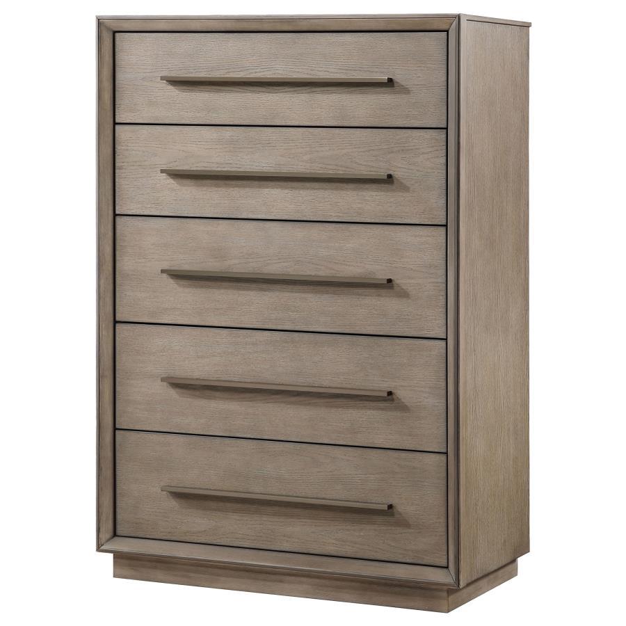 Durango - 5 - Drawer Bedroom Chest - Washed Oak Accent Chest modern furniture Contempo Furniture