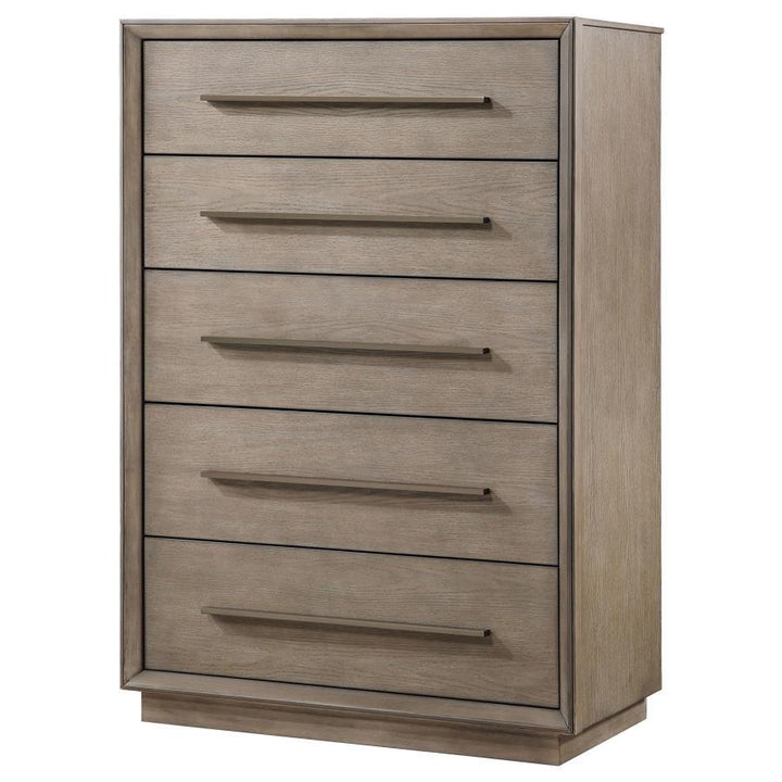 Durango - 5 - Drawer Bedroom Chest - Washed Oak Accent Chest modern furniture Contempo Furniture