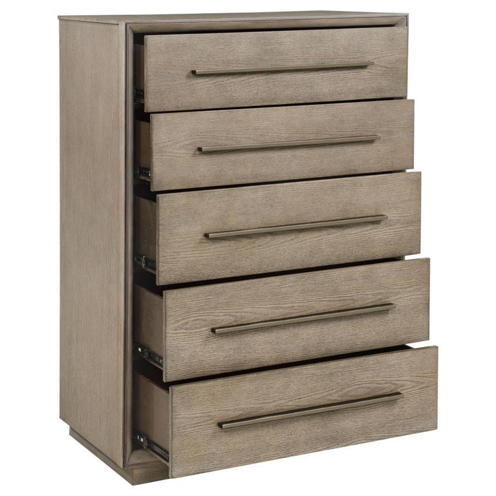 Durango - 5 - Drawer Bedroom Chest - Washed Oak Accent Chest modern furniture Contempo Furniture