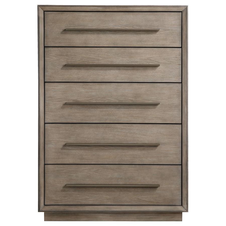 Durango - 5 - Drawer Bedroom Chest - Washed Oak Accent Chest modern furniture Contempo Furniture