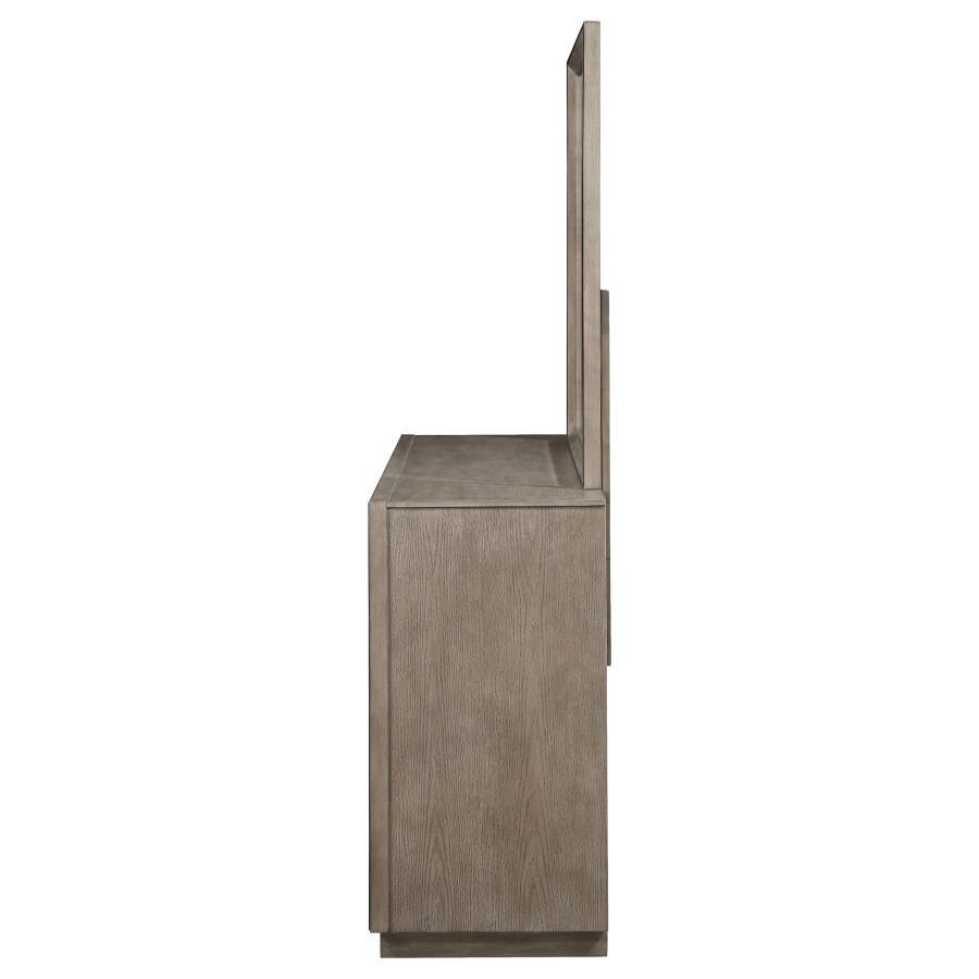 Durango - 8 - Drawer - Dresser And Mirror - Washed Oak Dresser & Mirror modern furniture Contempo Furniture
