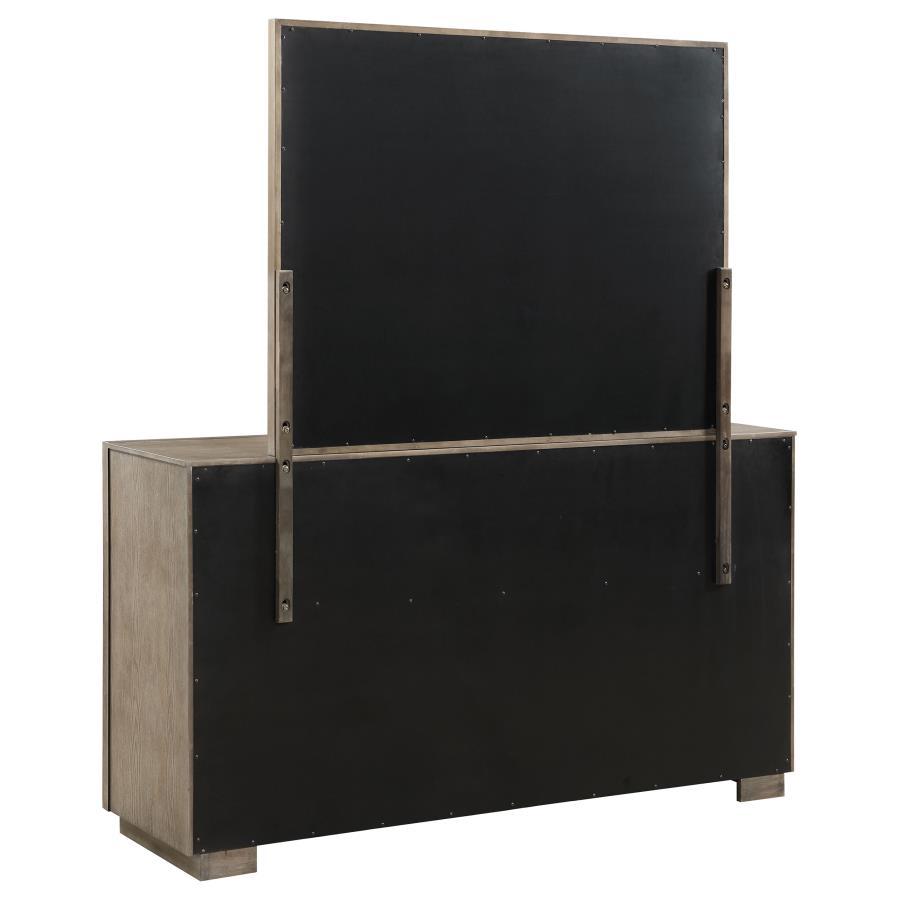 Durango - 8 - Drawer - Dresser And Mirror - Washed Oak Dresser & Mirror modern furniture Contempo Furniture