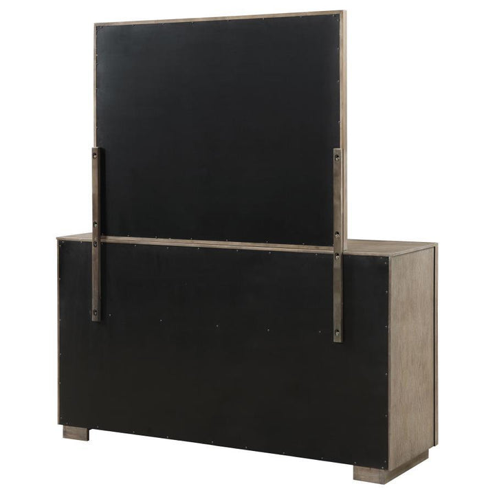 Durango - 8 - Drawer - Dresser And Mirror - Washed Oak Dresser &amp; Mirror modern furniture Contempo Furniture