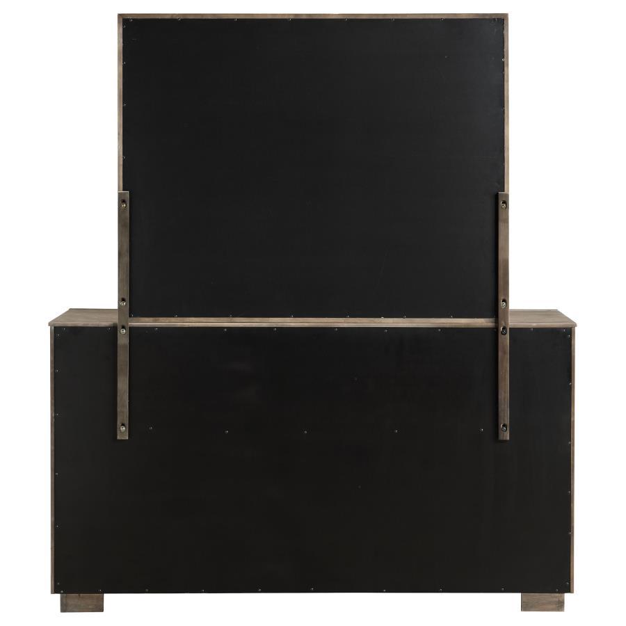 Durango - 8 - Drawer - Dresser And Mirror - Washed Oak Dresser & Mirror modern furniture Contempo Furniture