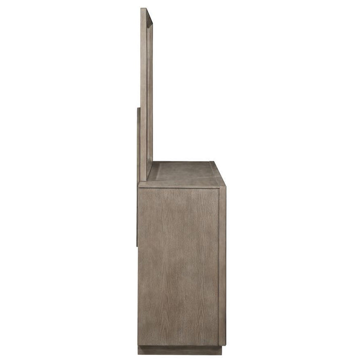Durango - 8 - Drawer - Dresser And Mirror - Washed Oak Dresser &amp; Mirror modern furniture Contempo Furniture