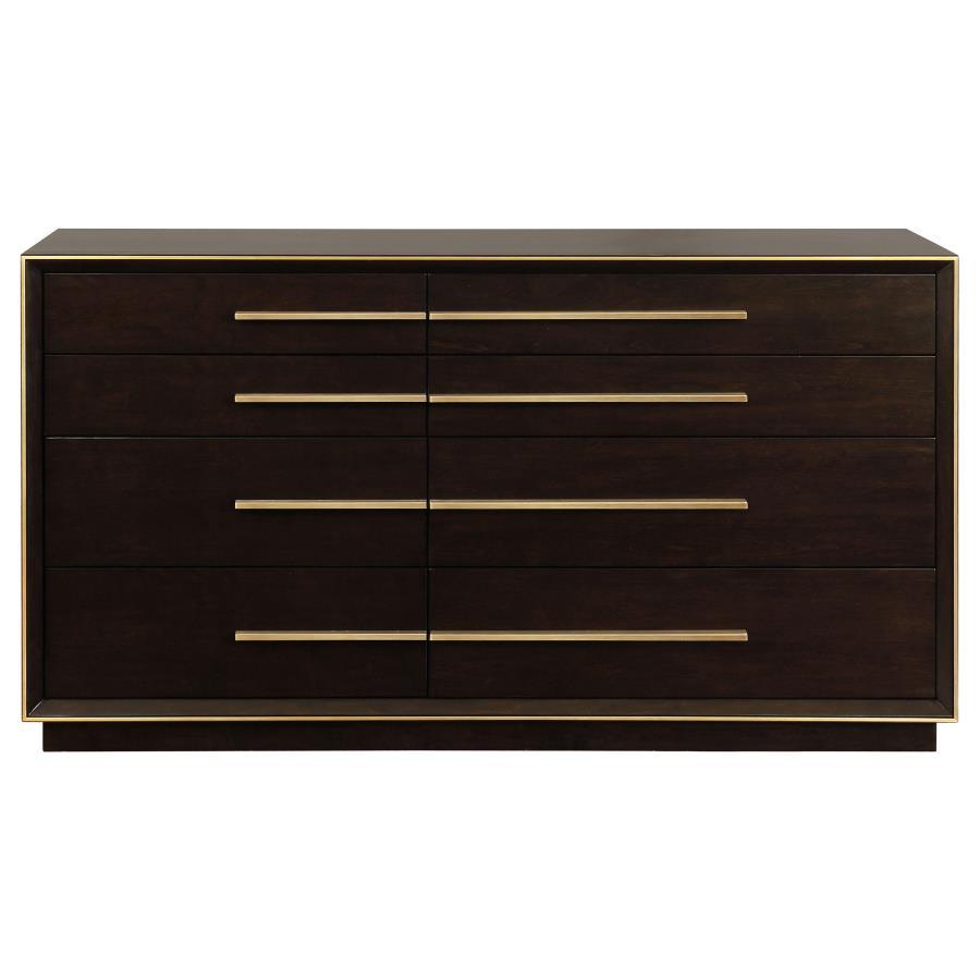 Durango - 8 - Drawer Dresser - Smoked Peppercorn Dressers modern furniture Contempo Furniture