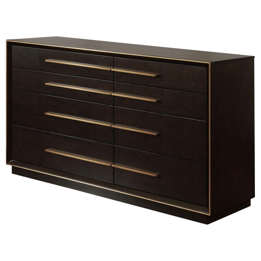 Durango - 8 - Drawer Dresser - Smoked Peppercorn Dressers modern furniture Contempo Furniture