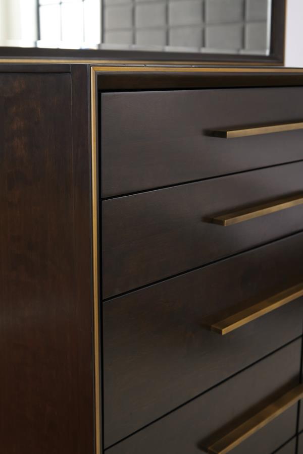 Durango - 8 - Drawer Dresser - Smoked Peppercorn Dressers modern furniture Contempo Furniture