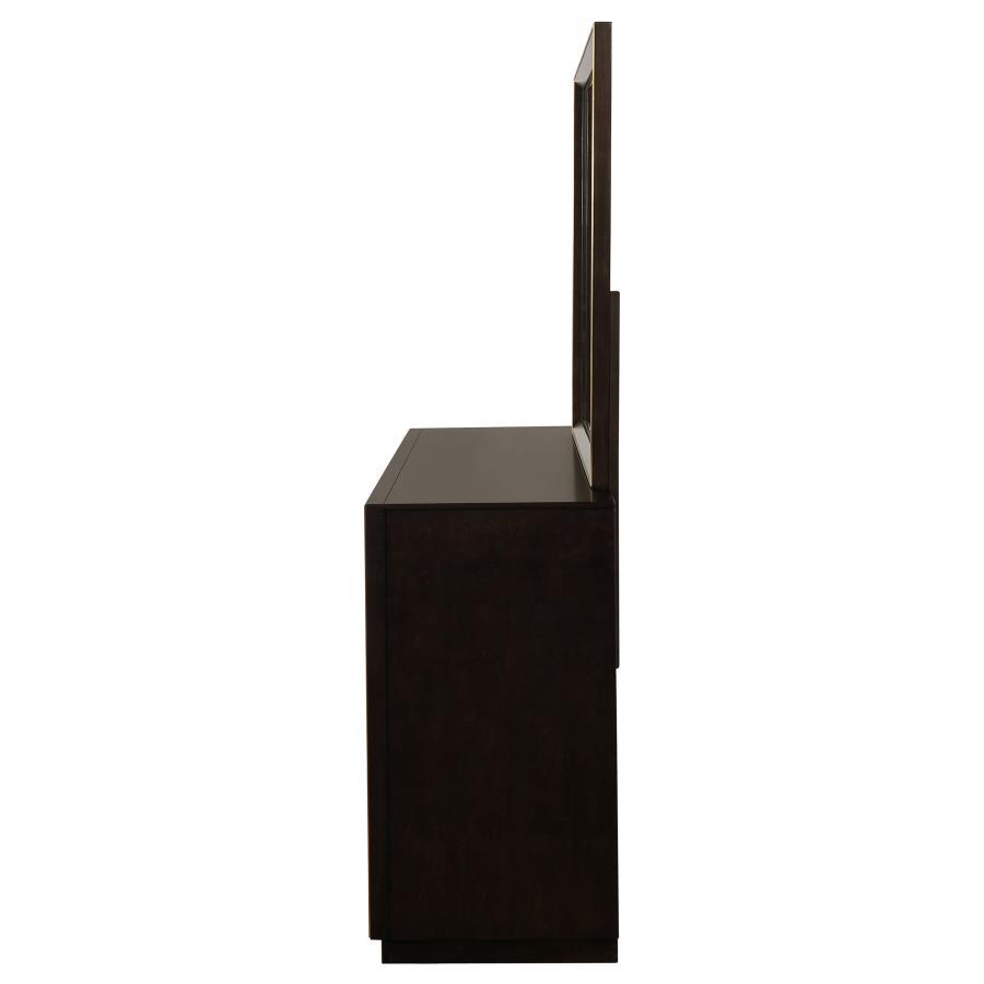 Durango - 8 - Drawer Dresser With Mirror - Smoked Peppercorn Dresser & Mirror modern furniture Contempo Furniture