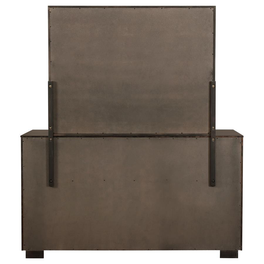 Durango - 8 - Drawer Dresser With Mirror - Smoked Peppercorn Dresser & Mirror modern furniture Contempo Furniture