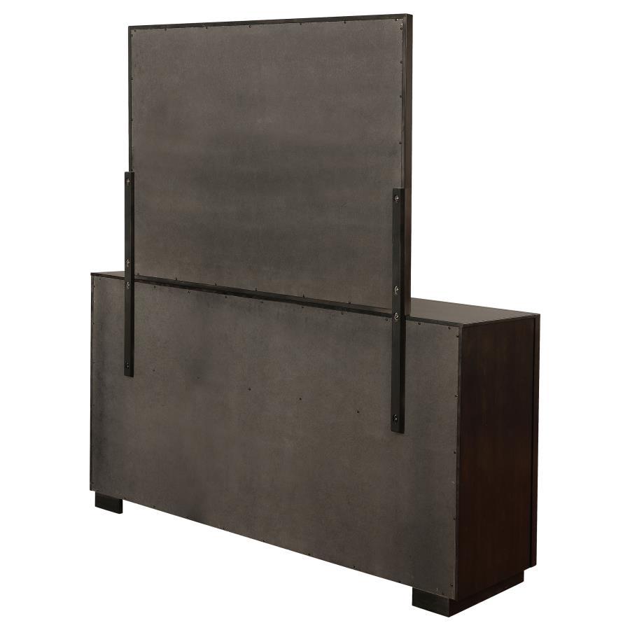 Durango - 8 - Drawer Dresser With Mirror - Smoked Peppercorn Dresser & Mirror modern furniture Contempo Furniture