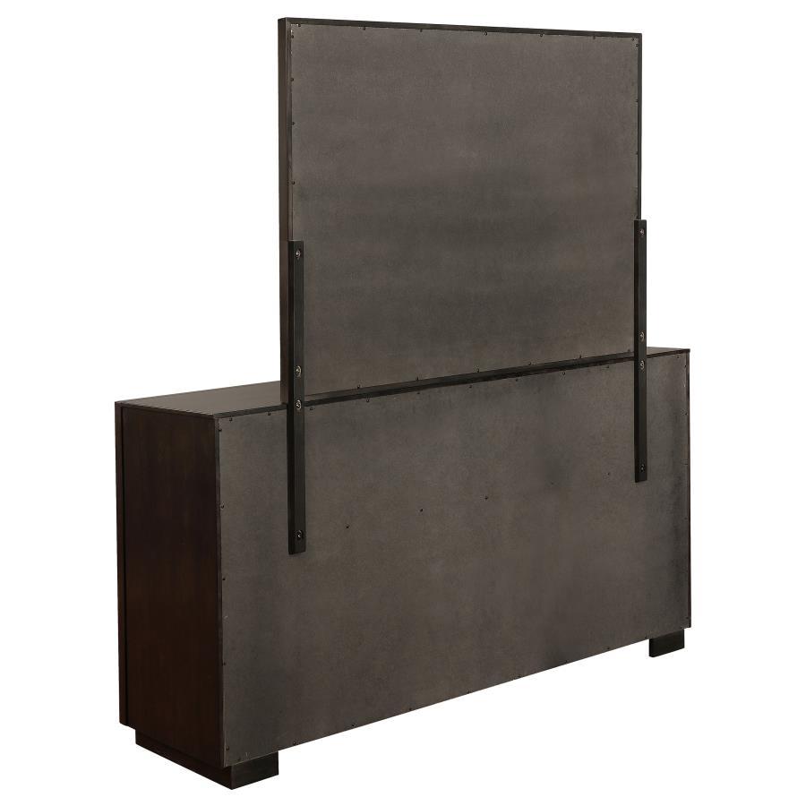 Durango - 8 - Drawer Dresser With Mirror - Smoked Peppercorn Dresser & Mirror modern furniture Contempo Furniture