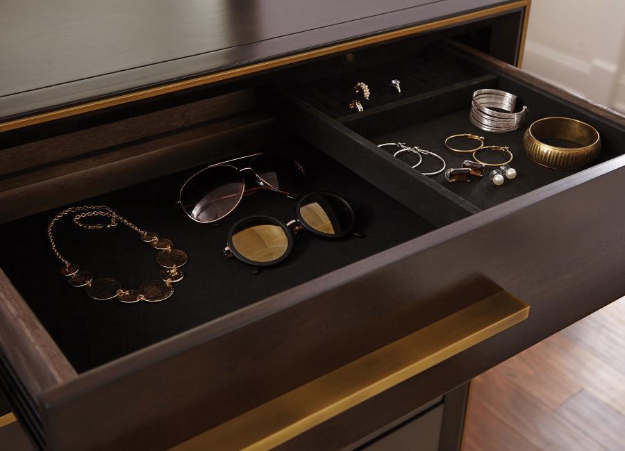 Durango - 8 - Drawer Dresser With Mirror - Smoked Peppercorn Dresser & Mirror modern furniture Contempo Furniture