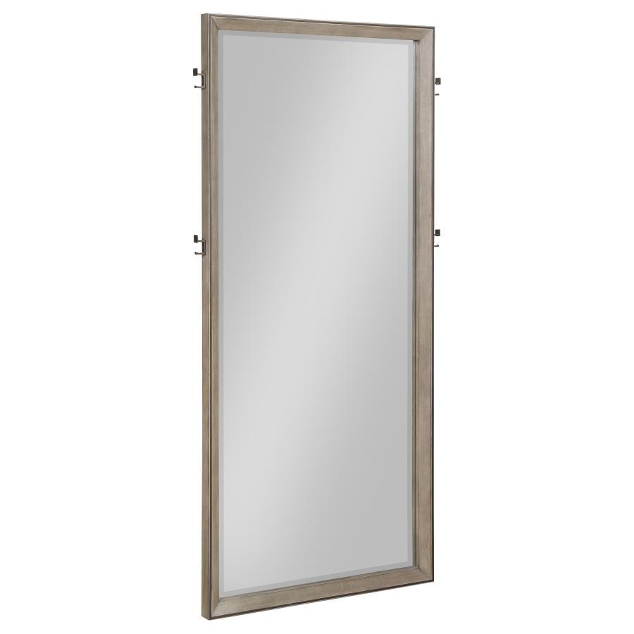 Durango - Full Length Standing Floor Mirror - Washed Oak Floor Mirror modern furniture Contempo Furniture