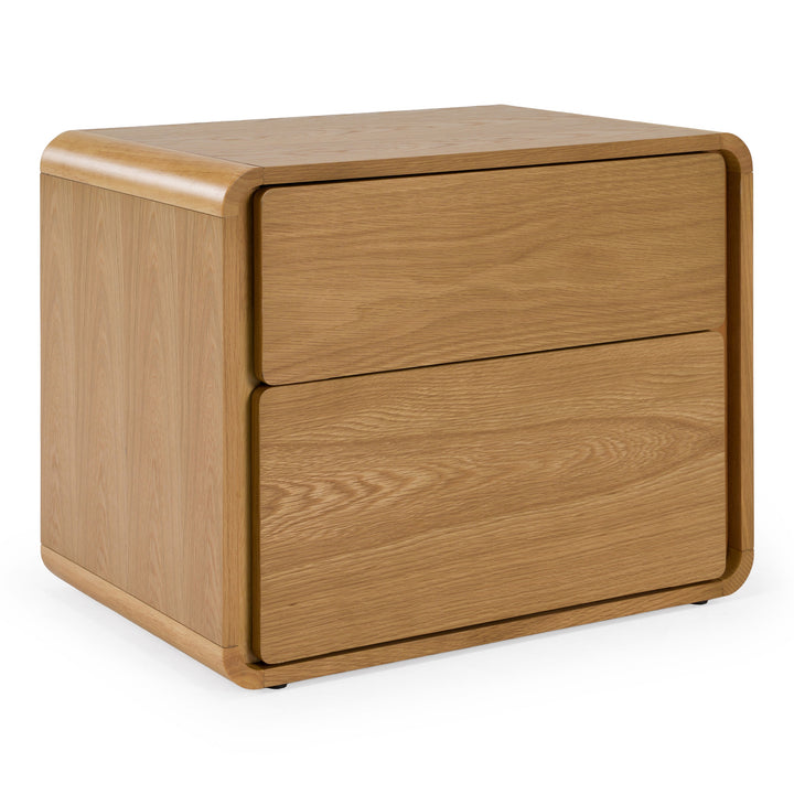 Dustin - Modern Natural Oak Nightstand - View 4