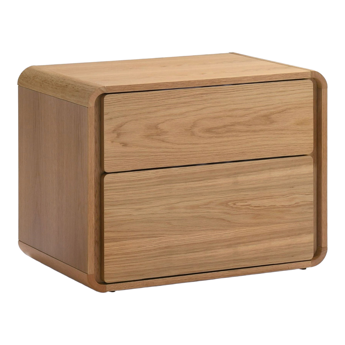 Dustin - Modern Natural Oak Nightstand - View 2