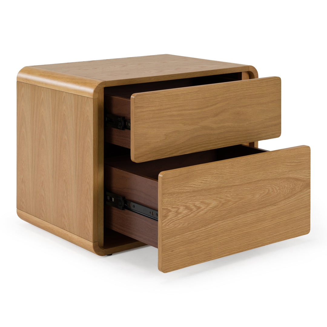Dustin - Modern Natural Oak Nightstand