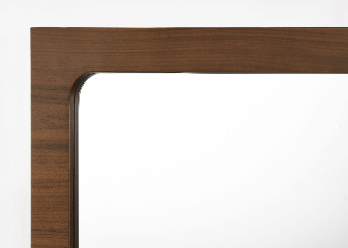 Dustin - Modern Walnut Mirror - View 2