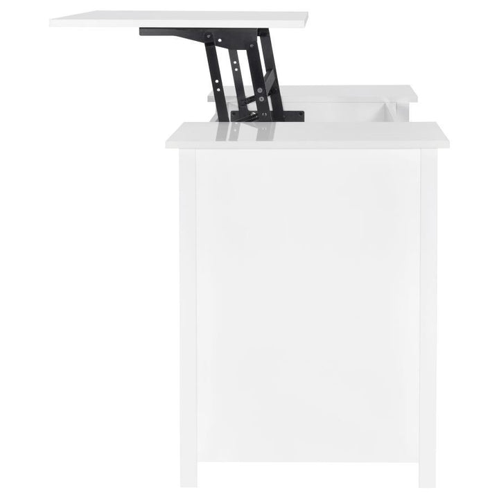 Dylan - 4 - Drawer Lift Top Office Desk - White High Gloss Lift Top Desk modern furniture Contempo Furniture