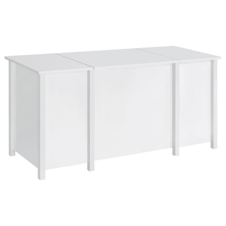 Dylan - 4 - Drawer Lift Top Office Desk - White High Gloss Lift Top Desk modern furniture Contempo Furniture