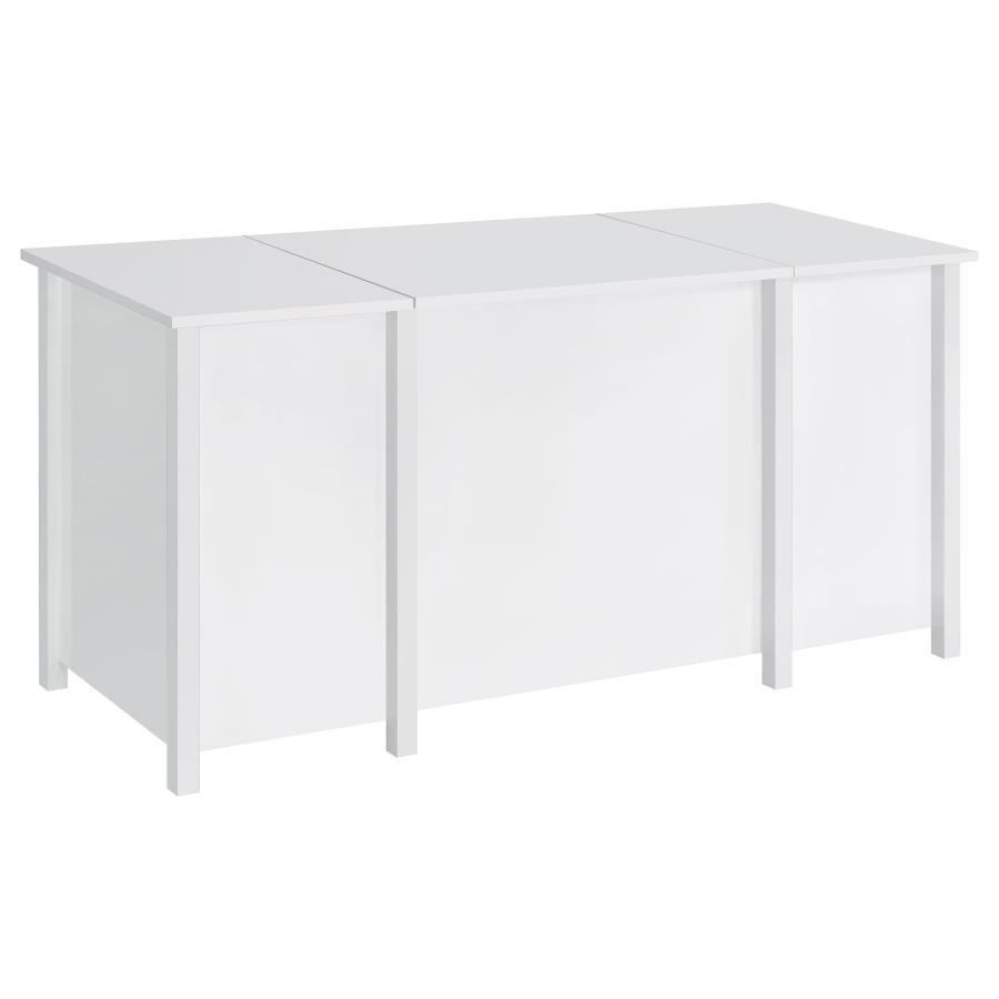 Dylan - 4 - Drawer Lift Top Office Desk - White High Gloss Lift Top Desk modern furniture Contempo Furniture