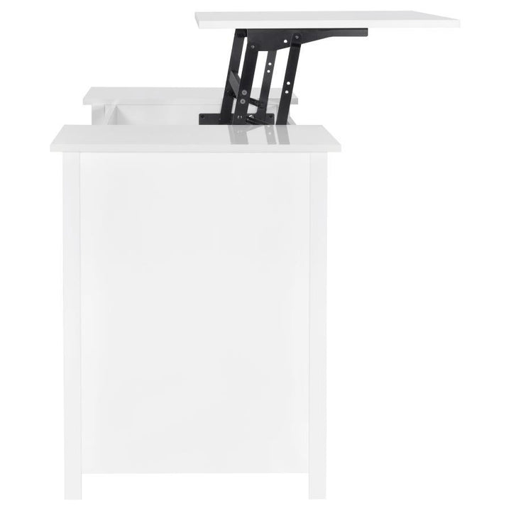 Dylan - 4 - Drawer Lift Top Office Desk - White High Gloss Lift Top Desk modern furniture Contempo Furniture
