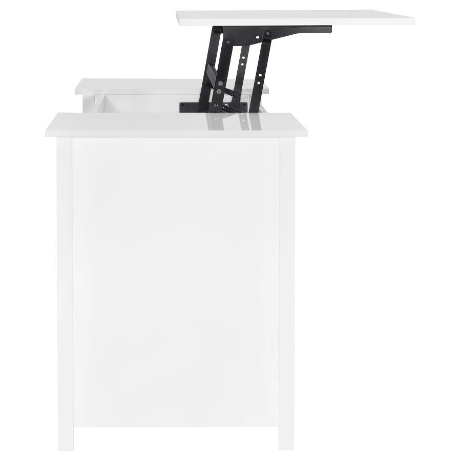 Dylan - 4 - Drawer Lift Top Office Desk - White High Gloss Lift Top Desk modern furniture Contempo Furniture